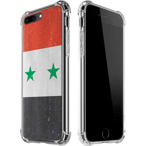 Syria Flag Distressed iPhone 7/8 Plus Clear Case